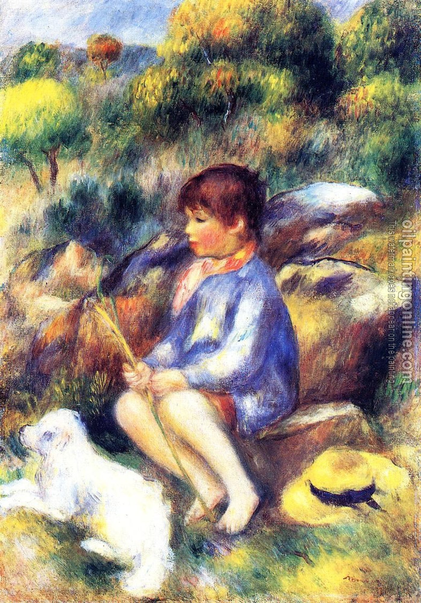 Renoir, Pierre Auguste - Young Boy by the River